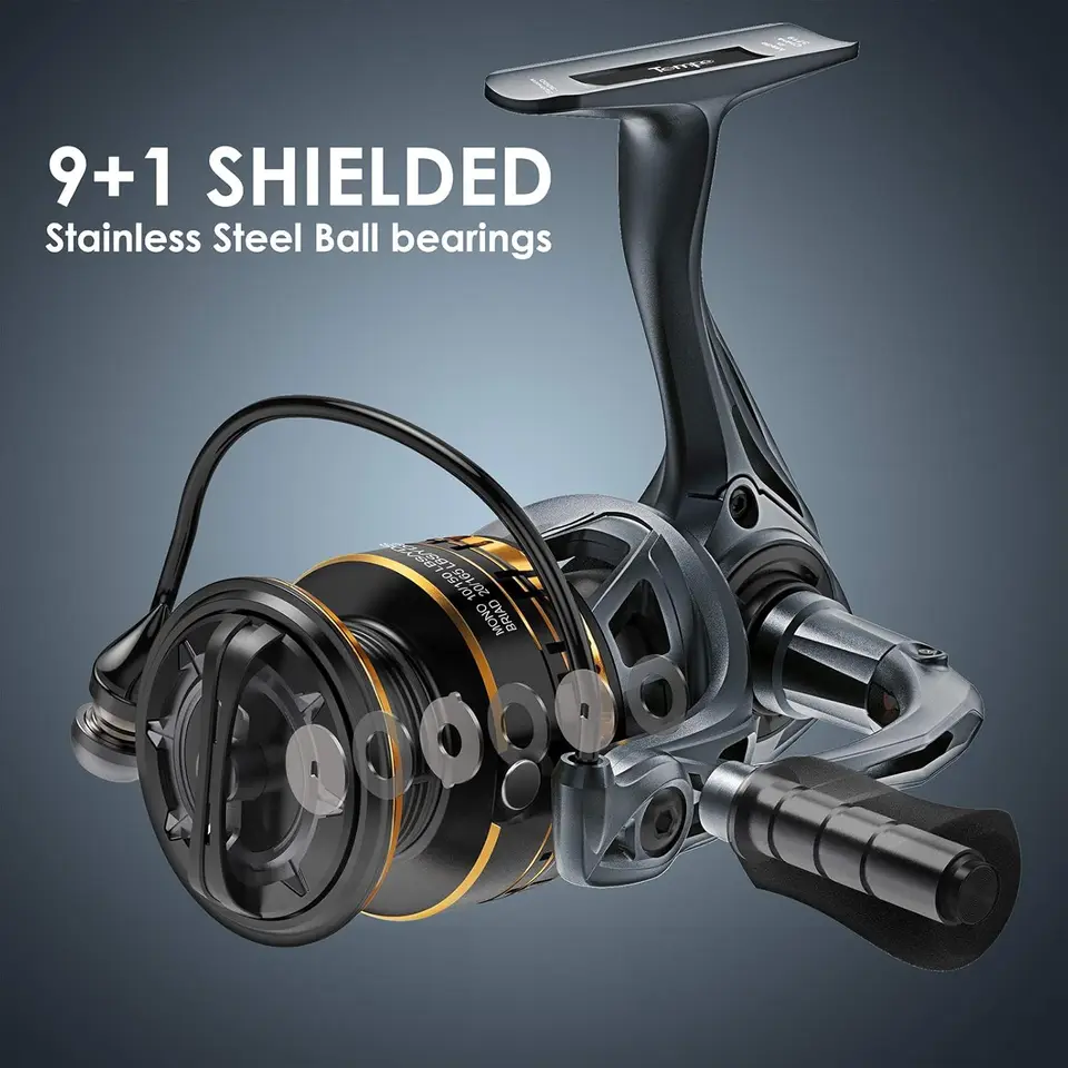 Spinning Reel - Moulinet de pêche spinning, 9+1 roulements