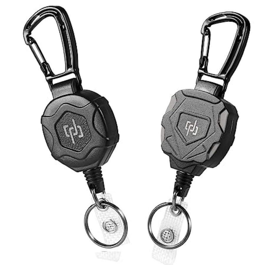 Conventional Reel - Lot de 2 porte-clés rétractables robustes