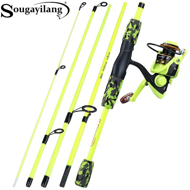 Conventional Reel - Sougayilang Combo Canne à Pêche Portable