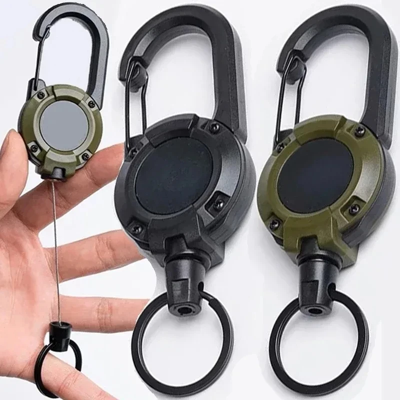 Conventional Reel - Mousqueton rétractable robuste avec câble en