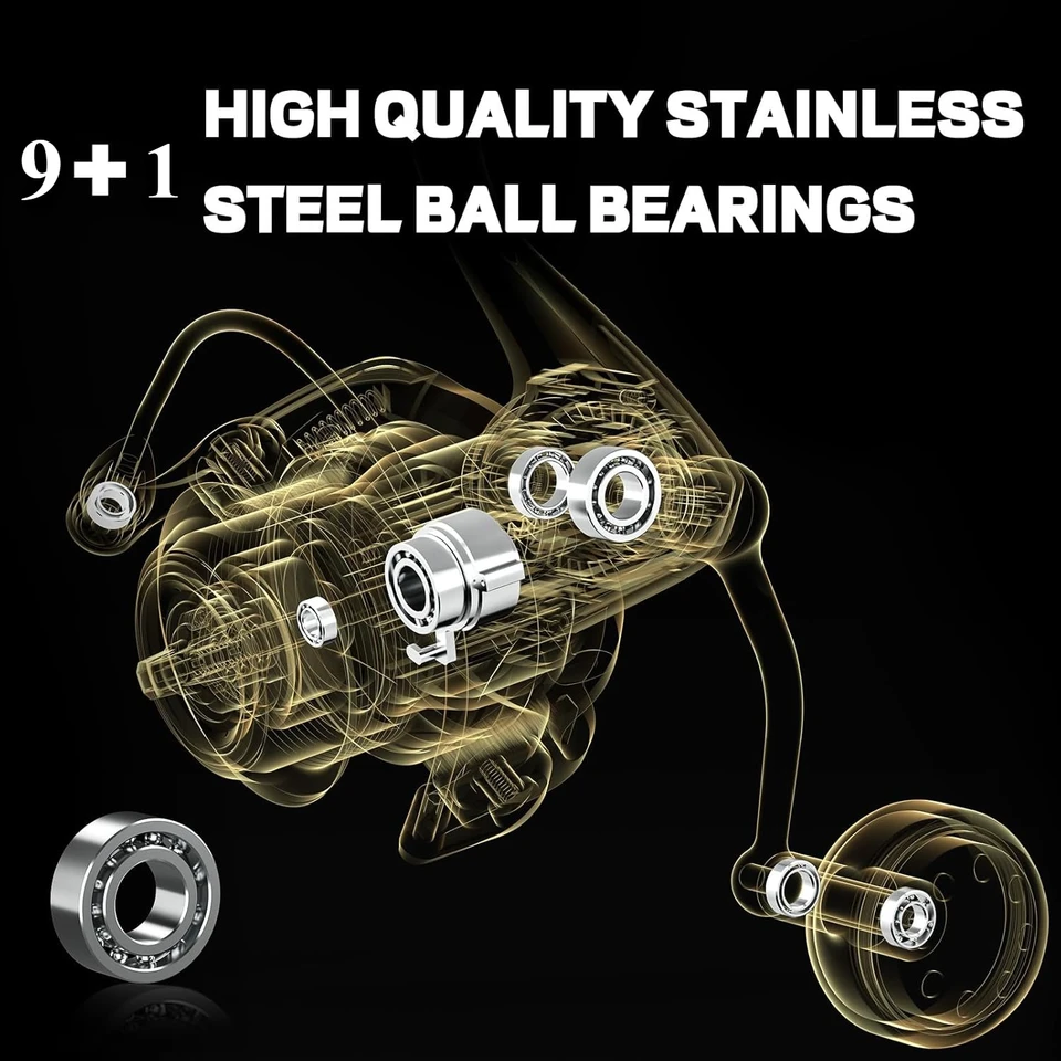 Moulinet de pêche spinning, 9+ - Spinning Reel avis et prix